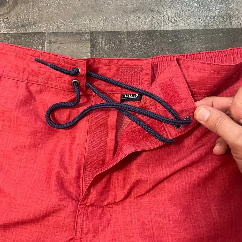 Chaps Men’s Swim Trunks Board Shorts Drawcord Waist Size XXL Red